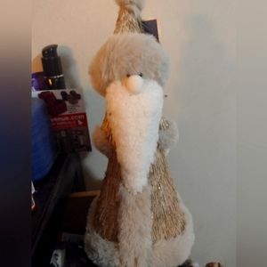 Artic Holiday Santa made out of Straw 11 inches Tall